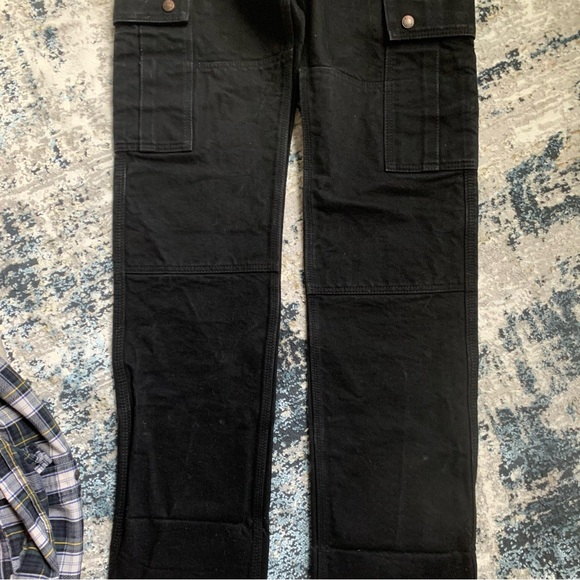Black Iron Heart 14oz Selvedge Denim Cargo Pants Tapered Jeans(size 33) - Picture 4 of 6